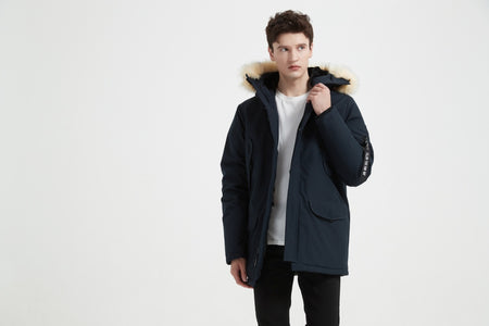 Men's 90/10 Thicken Down Removable Recycled fur Heavy Coat-PX16