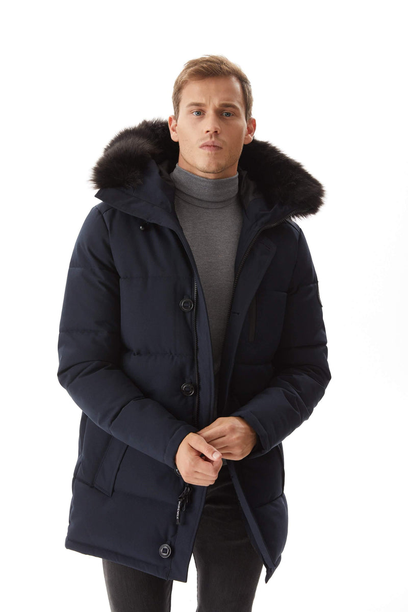 Men's 90/10 Thicken Down Removable Recycled fur Heavy Coat-22PX16-Regu –  PUREMSX