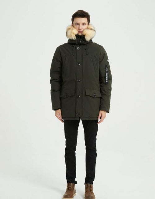 Load image into Gallery viewer, Men&#39;s Down Alternative Ski Thicken Parka Coat-XPX12 millitary green
