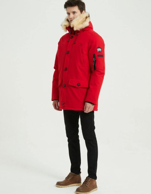 Load image into Gallery viewer, Men&#39;s Down Alternative Ski Thicken Parka Coat-XPX12 red
