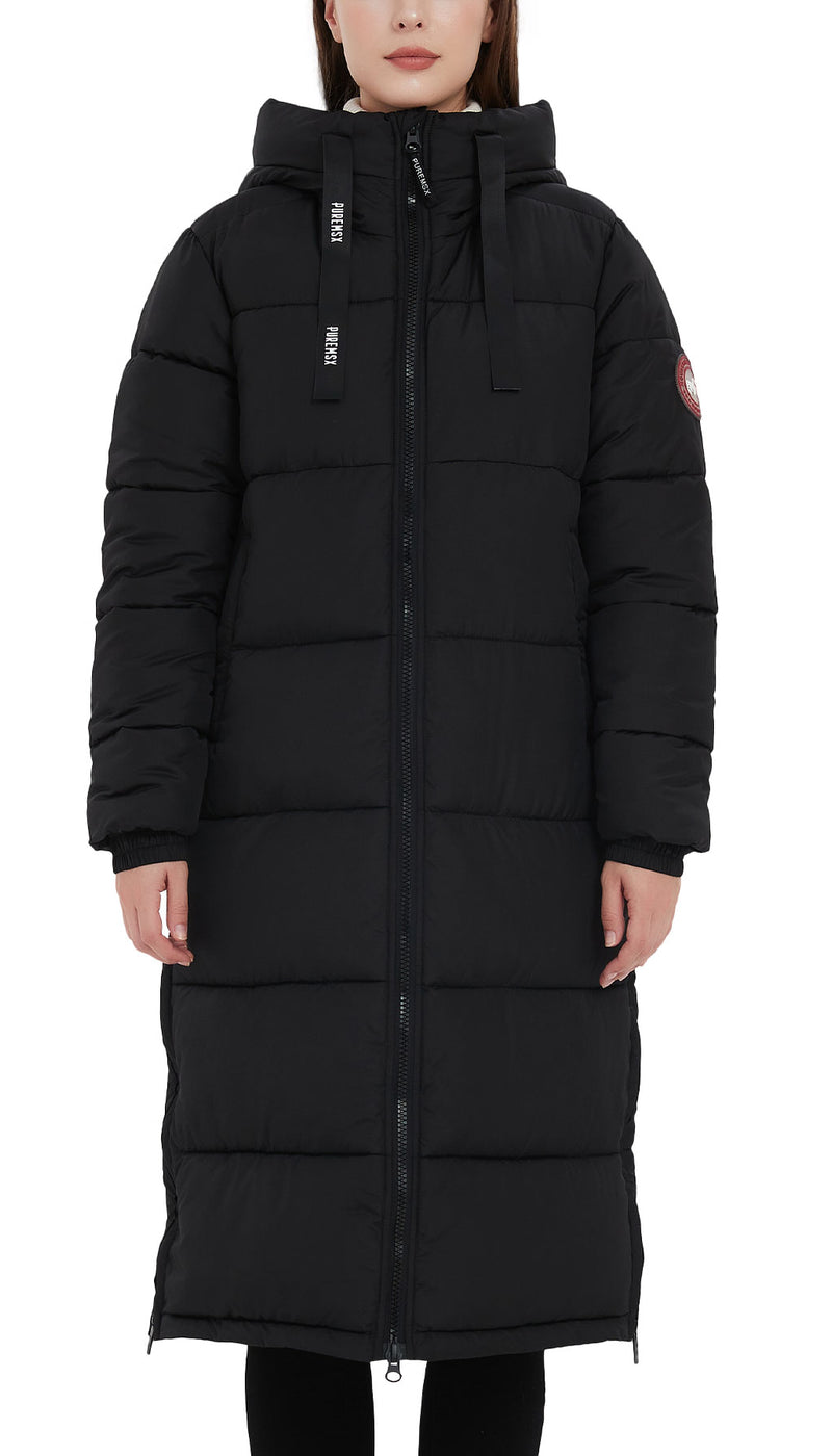 Women's Recycled Down Alternative Thickened Long Overcoat-PX23