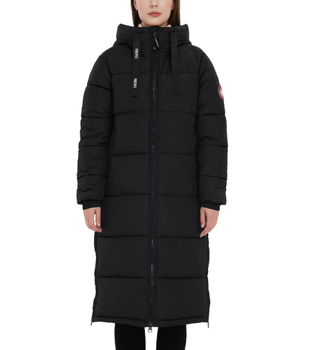 Women's Recycled Down Alternative Thickened  Long Overcoat-PX23