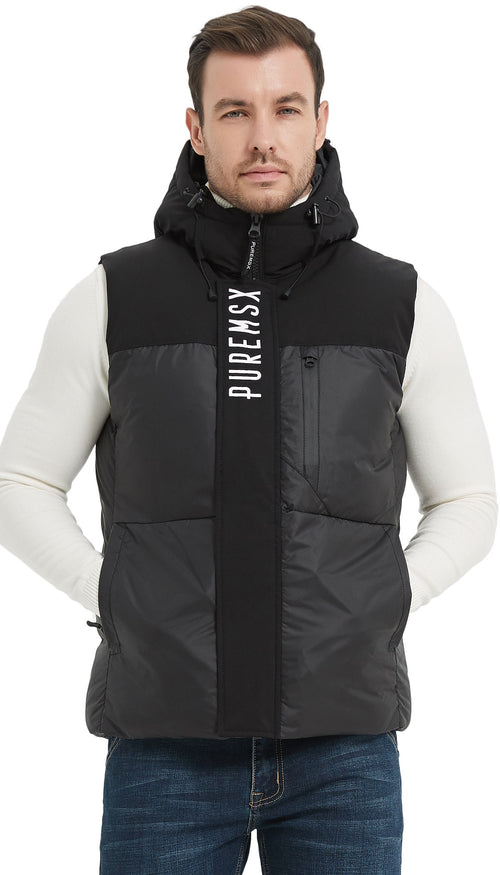 Load image into Gallery viewer, PUREMSX Men&#39;s Puffer Vest, Winter Warm Padded Outdoor Casual Gilet
