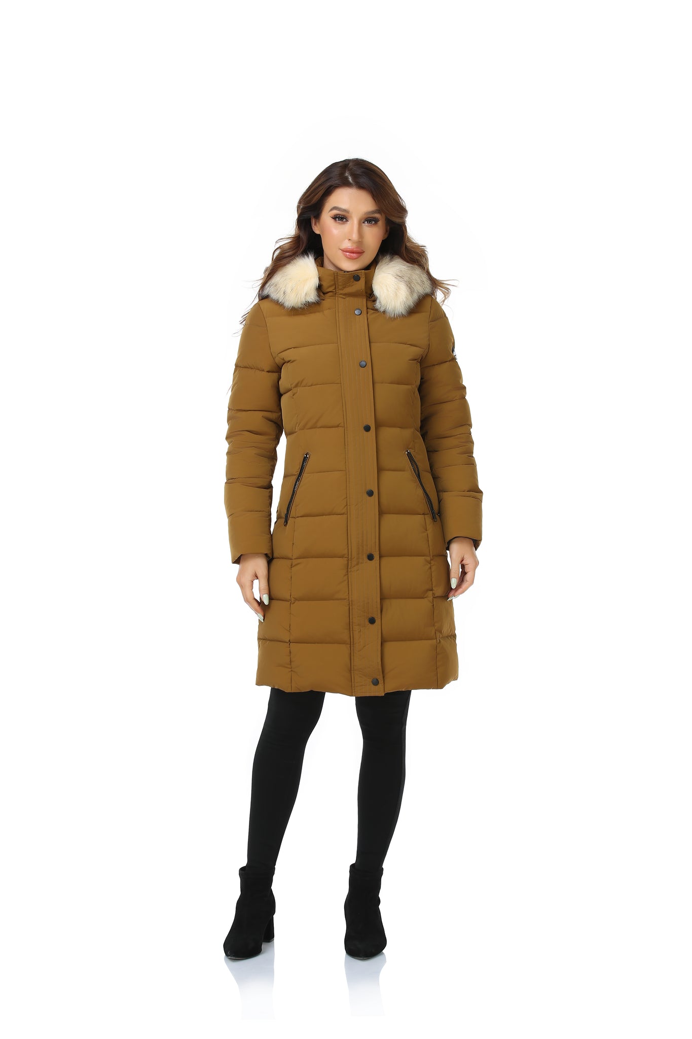 Women's Recycled Down Alternative Thickened  Long Overcoat-PX15