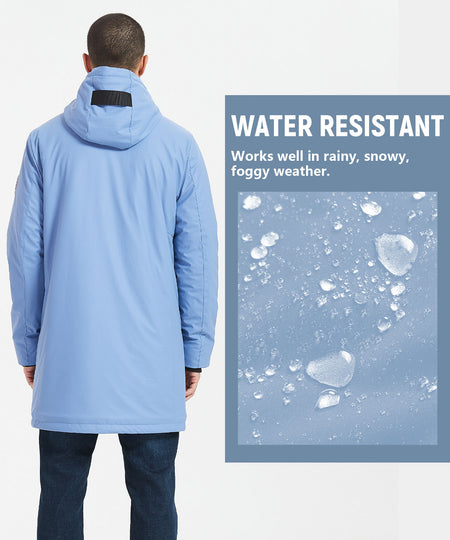 PUREMSX Sherpa Lined Outdoor Para Hooded Winter RainCoat for Men-PX21