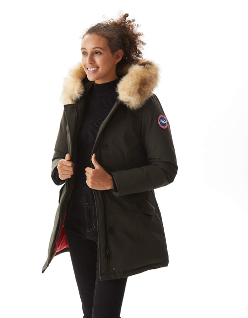 Load image into Gallery viewer, Women`s Down Puffa Parka PX03 green
